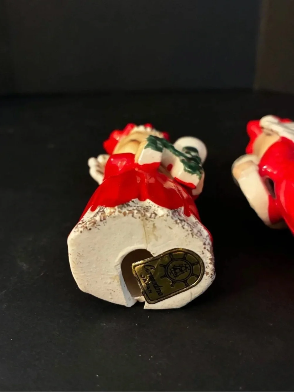 Vintage Mid Century Modern/MCM Commodore NOEL Poinsettia Head Candle Holders